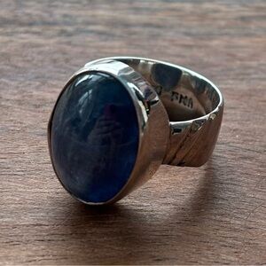 Sterling Silver Blue Kyanite Gemstone Ring Size 7.5